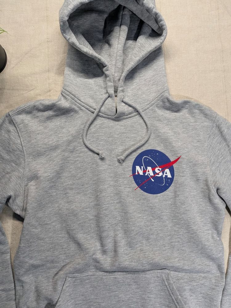 NASA Hoodie Grey Streetwear Sweatshirt imagen 2